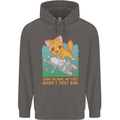 Fart Wasnt That Bad Funny Flatulence Cat Farting Mens 80% Cotton Hoodie Charcoal