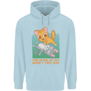 Fart Wasnt That Bad Funny Flatulence Cat Farting Mens 80% Cotton Hoodie Light Blue