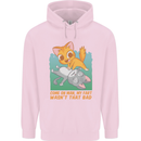 Fart Wasnt That Bad Funny Flatulence Cat Farting Mens 80% Cotton Hoodie Light Pink