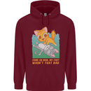 Fart Wasnt That Bad Funny Flatulence Cat Farting Mens 80% Cotton Hoodie Maroon