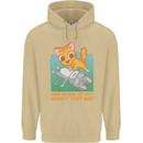 Fart Wasnt That Bad Funny Flatulence Cat Farting Mens 80% Cotton Hoodie Sand