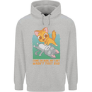 Fart Wasnt That Bad Funny Flatulence Cat Farting Mens 80% Cotton Hoodie Sports Grey