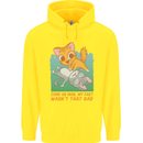 Fart Wasnt That Bad Funny Flatulence Cat Farting Mens 80% Cotton Hoodie Yellow