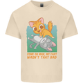 Fart Wasnt That Bad Funny Flatulence Cat Farting Mens Cotton T-Shirt Tee Top Natural