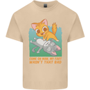 Fart Wasnt That Bad Funny Flatulence Cat Farting Mens Cotton T-Shirt Tee Top Sand