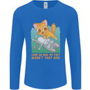 Fart Wasnt That Bad Funny Flatulence Cat Farting Mens Long Sleeve T-Shirt Royal Blue