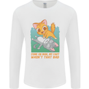 Fart Wasnt That Bad Funny Flatulence Cat Farting Mens Long Sleeve T-Shirt White