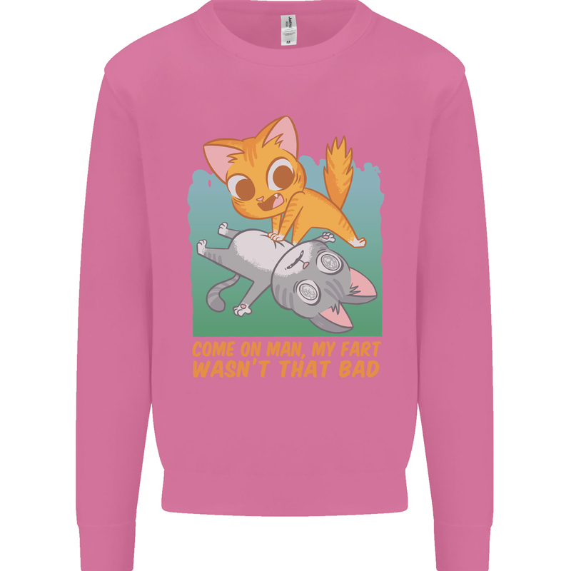 Fart Wasnt That Bad Funny Flatulence Cat Farting Mens Sweatshirt Jumper Azalea