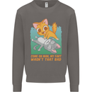 Fart Wasnt That Bad Funny Flatulence Cat Farting Mens Sweatshirt Jumper Charcoal