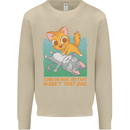 Fart Wasnt That Bad Funny Flatulence Cat Farting Mens Sweatshirt Jumper Sand
