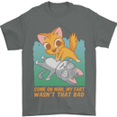 Fart Wasnt That Bad Funny Flatulence Cat Farting Mens T-Shirt 100% Cotton Charcoal