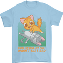 Fart Wasnt That Bad Funny Flatulence Cat Farting Mens T-Shirt 100% Cotton Light Blue