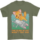 Fart Wasnt That Bad Funny Flatulence Cat Farting Mens T-Shirt 100% Cotton Military Green