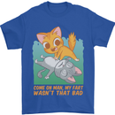 Fart Wasnt That Bad Funny Flatulence Cat Farting Mens T-Shirt 100% Cotton Royal Blue