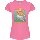 Fart Wasnt That Bad Funny Flatulence Cat Farting Womens Petite Cut T-Shirt Azalea