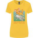 Fart Wasnt That Bad Funny Flatulence Cat Farting Womens Wider Cut T-Shirt Yellow