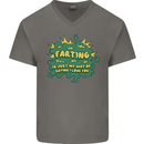 Farting is Just My Way of Saying That I Love You Mens V-Neck Cotton T-Shirt Charcoal
