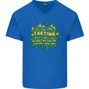 Farting is Just My Way of Saying That I Love You Mens V-Neck Cotton T-Shirt Royal Blue