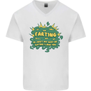 Farting is Just My Way of Saying That I Love You Mens V-Neck Cotton T-Shirt White