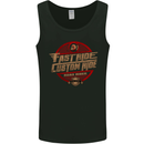 Fast Ride Cafe Racer Chopper Biker Motorcycle Mens Vest Tank Top Black