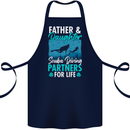 Father & Daughter Scuba Diving Fathers Day Diver Cotton Apron 100% Organic Navy Blue