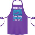 Father & Daughter Scuba Diving Fathers Day Diver Cotton Apron 100% Organic Purple