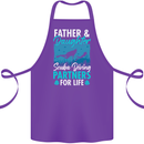 Father & Daughter Scuba Diving Fathers Day Diver Cotton Apron 100% Organic Purple