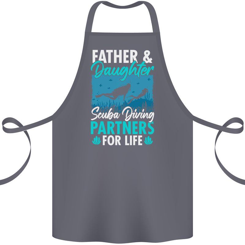 Father & Daughter Scuba Diving Fathers Day Diver Cotton Apron 100% Organic Steel