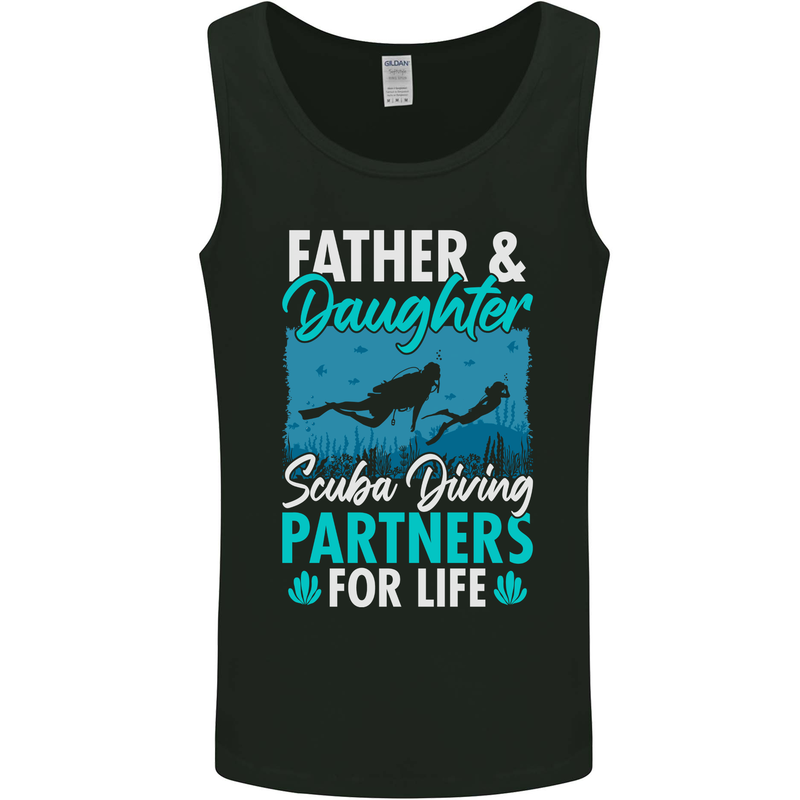 Father & Daughter Scuba Diving Fathers Day Diver Mens Vest Tank Top Black