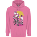 Father & Son Cycling Fathers Day Bicycle Bike Childrens Kids Hoodie Azalea