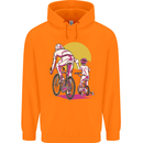 Father & Son Cycling Fathers Day Bicycle Bike Childrens Kids Hoodie Orange