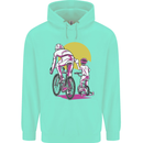 Father & Son Cycling Fathers Day Bicycle Bike Childrens Kids Hoodie Peppermint