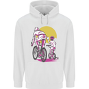 Father & Son Cycling Fathers Day Bicycle Bike Childrens Kids Hoodie White