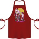 Father & Son Cycling Fathers Day Bicycle Bike Cotton Apron 100% Organic Maroon