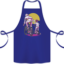 Father & Son Cycling Fathers Day Bicycle Bike Cotton Apron 100% Organic Royal Blue