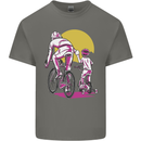 Father & Son Cycling Fathers Day Bicycle Bike Kids T-Shirt Childrens Charcoal
