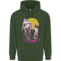 Father & Son Cycling Fathers Day Bicycle Bike Mens 80% Cotton Hoodie Forest Green