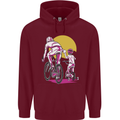 Father & Son Cycling Fathers Day Bicycle Bike Mens 80% Cotton Hoodie Maroon