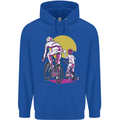 Father & Son Cycling Fathers Day Bicycle Bike Mens 80% Cotton Hoodie Royal Blue