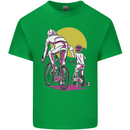 Father & Son Cycling Fathers Day Bicycle Bike Mens Cotton T-Shirt Tee Top Irish Green