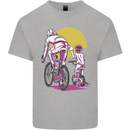 Father & Son Cycling Fathers Day Bicycle Bike Mens Cotton T-Shirt Tee Top Sports Grey