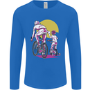 Father & Son Cycling Fathers Day Bicycle Bike Mens Long Sleeve T-Shirt Royal Blue
