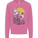 Father & Son Cycling Fathers Day Bicycle Bike Mens Sweatshirt Jumper Azalea