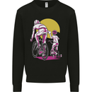 Father & Son Cycling Fathers Day Bicycle Bike Mens Sweatshirt Jumper Black