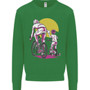 Father & Son Cycling Fathers Day Bicycle Bike Mens Sweatshirt Jumper Irish Green