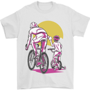 Father & Son Cycling Fathers Day Bicycle Bike Mens T-Shirt 100% Cotton White