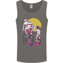Father & Son Cycling Fathers Day Bicycle Bike Mens Vest Tank Top Charcoal