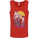 Father & Son Cycling Fathers Day Bicycle Bike Mens Vest Tank Top Red