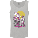 Father & Son Cycling Fathers Day Bicycle Bike Mens Vest Tank Top Sports Grey