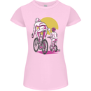 Father & Son Cycling Fathers Day Bicycle Bike Womens Petite Cut T-Shirt Light Pink